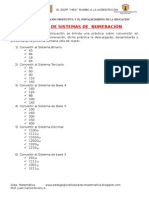 Práctica de Sistemas Numeración.