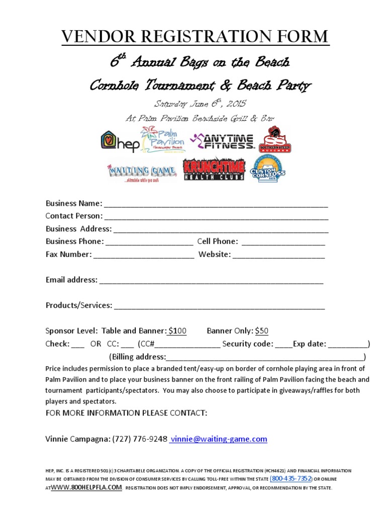 BOTB Vendor Banner Form | PDF