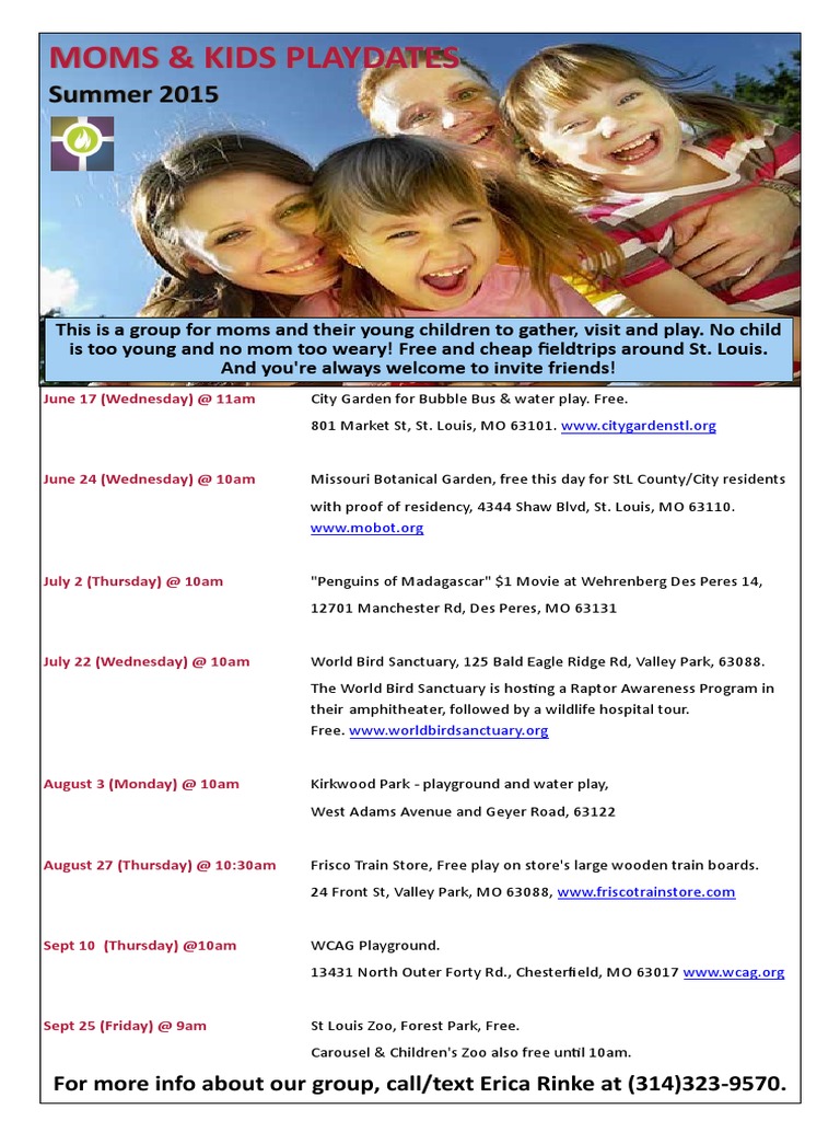 Moms & Kids Playdate Poster 2015 | PDF