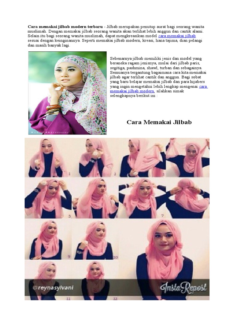 Cara Memakai Jilbab Modern Terbaru