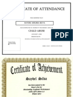 Child Abuse Certificate
