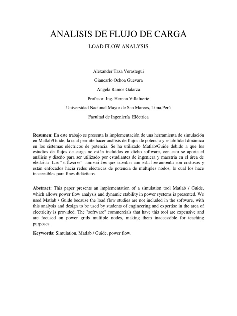 Load Flow Analysis With Newton Raphson Method | PDF | Energia electrica ...