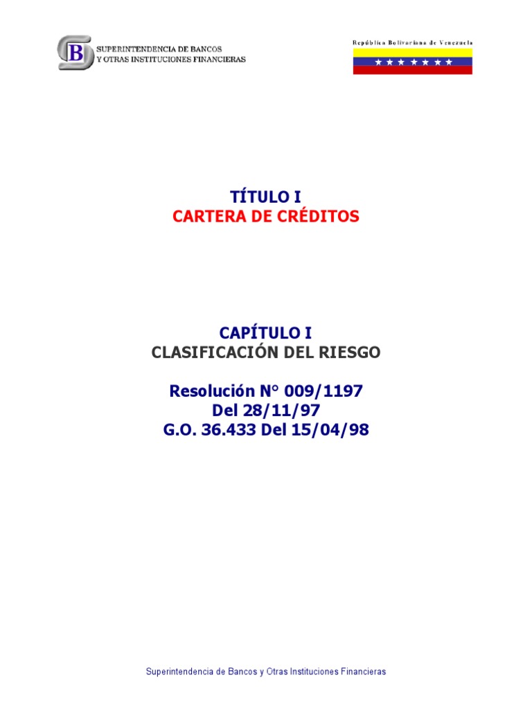 Clasificacion De Riesgo Sbif