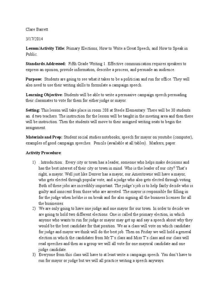 Primary Elections  PDF  Public Speaking  Voting