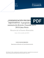 ¿Indemnización Prudencial y Equitativ. A Propósito de Una Sentencia de Divorcio. Casacion 3679-2011-Lima Norte PDF
