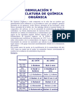 Formulación y Nomenclatura de Química Orgánica