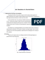 Probabilistic Simulation of A Baseball Batter