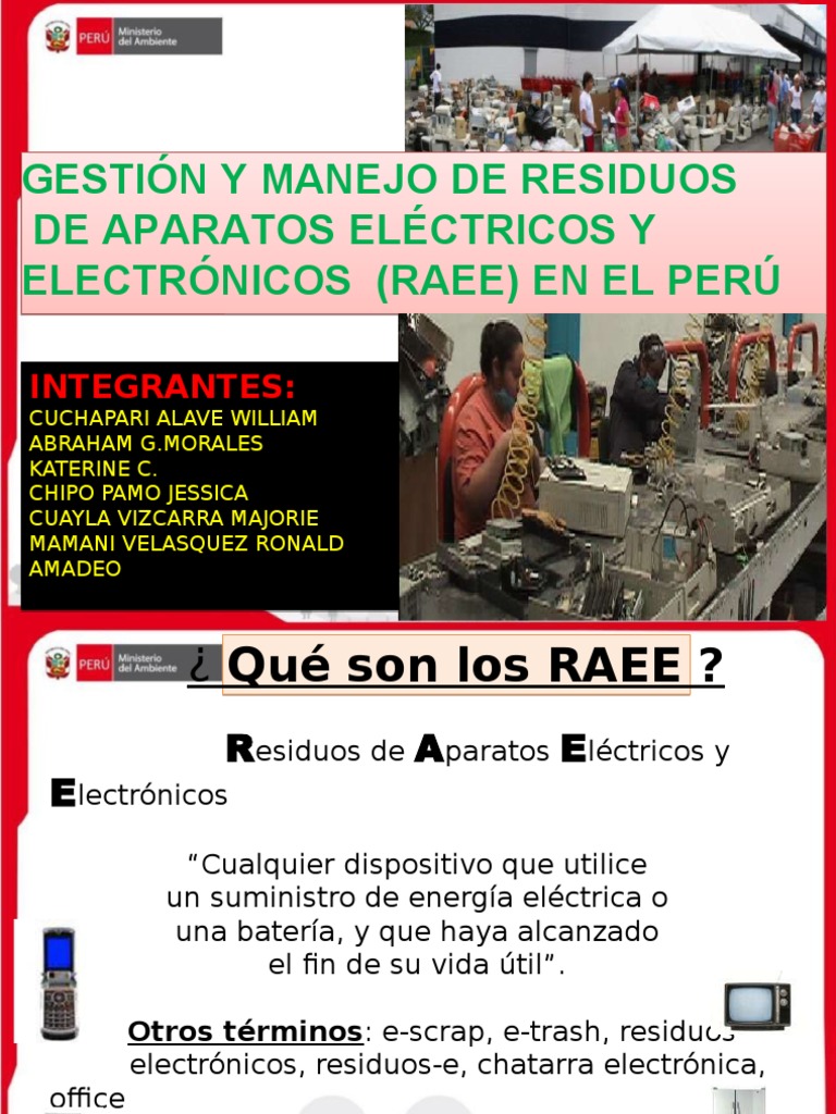 Gestión de RAEE en Perú: Reglamento y Manejo | PDF | Residuos ...