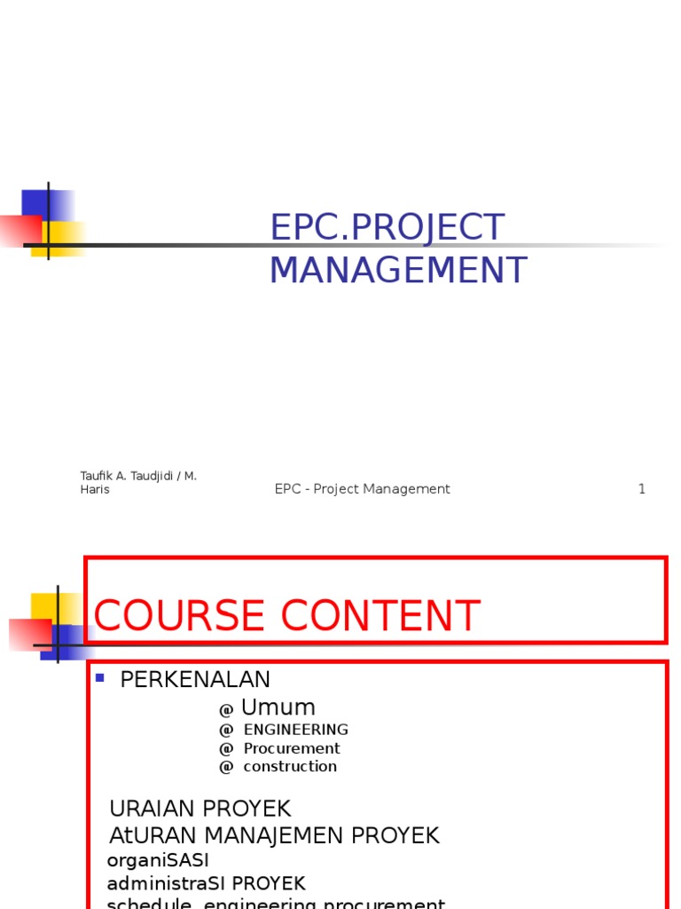 Manajemen Proyek EPC Terperinci | PDF | Teknologi & Rekayasa