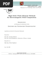 High Order Finite Element Methods For Electromagnetic Field Computation