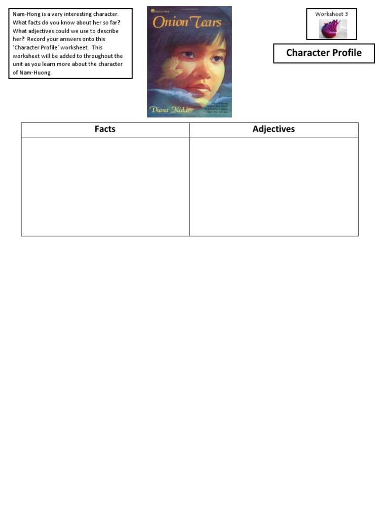 Student Character Analysis Worksheet | PDF