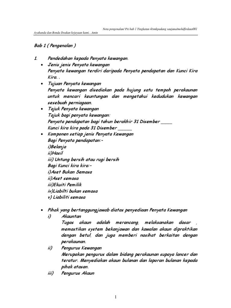 Bab 1- Pengenalan Accounting 1