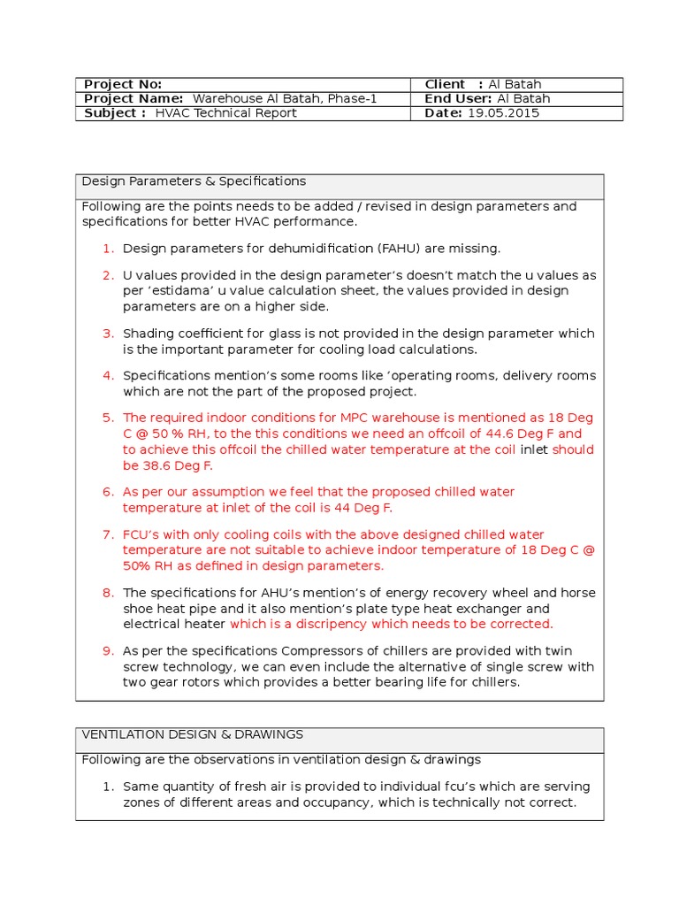 HVAC Report Hvac Ventilation (Architecture)