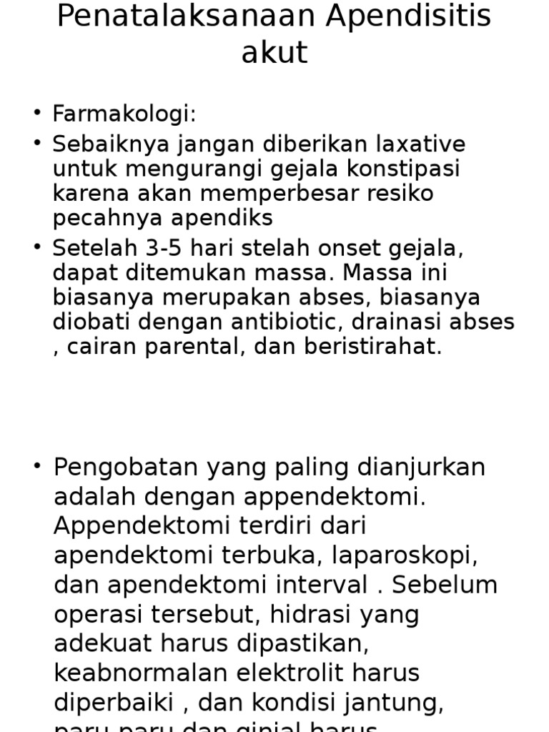 Penatalaksanaan Apendisitis Akut | PDF | Sains & Matematika