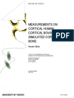 MEASUREMENTS ON CORTICAL HUMAN, CORTICAL BOVINE AND SIMULATED CORTICAL BONE