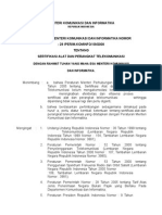 Peraturan Menteri Komunikasi Dan Informatika Nomor: 29/per/m.kominfo/09/2008