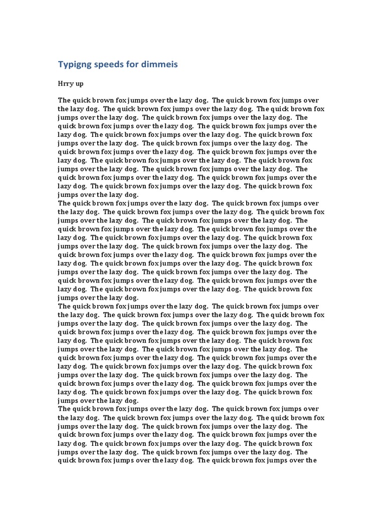 Typing Speed Test Phrase | PDF | Young Adult | Religion & Spirituality