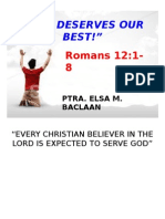 God Deserves Our Best