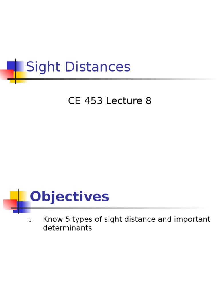 Stopping Sight Distance Explained | PDF | Road Surface | Speed Limit