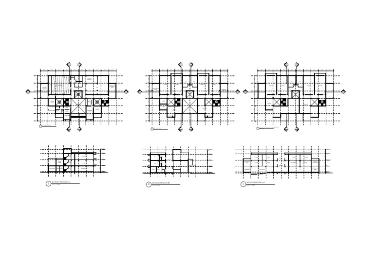 B C B C B C: Section Through Aa' 1:100 Section Through BB' 1:100 ...