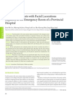 Analysis of Patients with Facial Lacerations Repaired in the Emergency Room of a Provincial Hospital