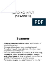 Reading Input (Scanner)