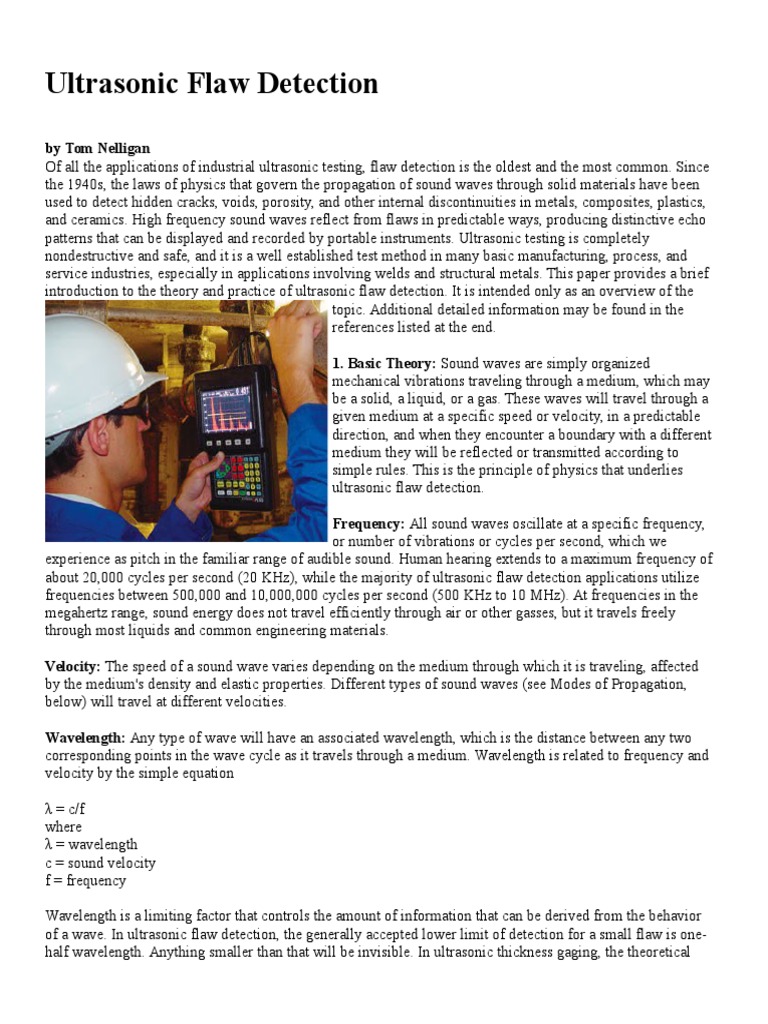 Overview of Ultrasonic Flaw Detection | PDF | Ultrasound | Waves