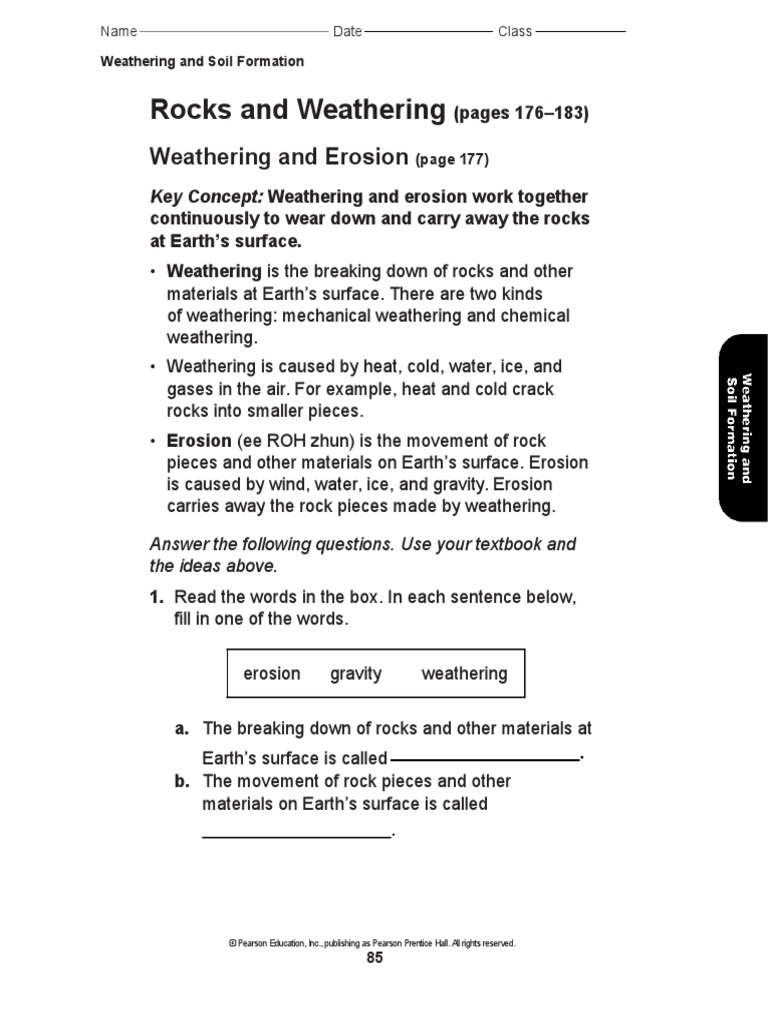 ch 7 weathering & soil formation | Weathering | Soil
