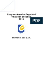 Programa Anual de Seguridad y Salud en El Trabajo - 2015