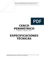 Especificaciones Tecnicas de Cerco Perimetrico