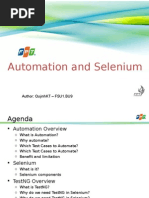 Automation and Selenium: Author: Qu NHKT - Fsu1.Bu9