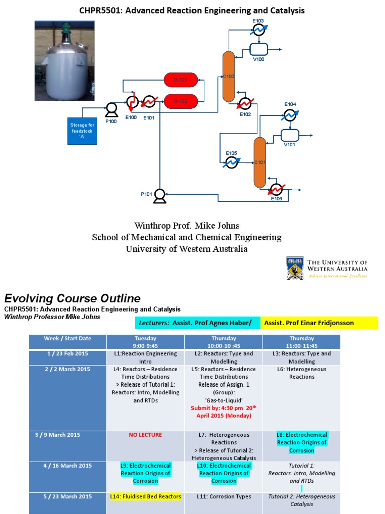 Advanced Reaction Engineering Course Outline | PDF | Chemical Reactor ...