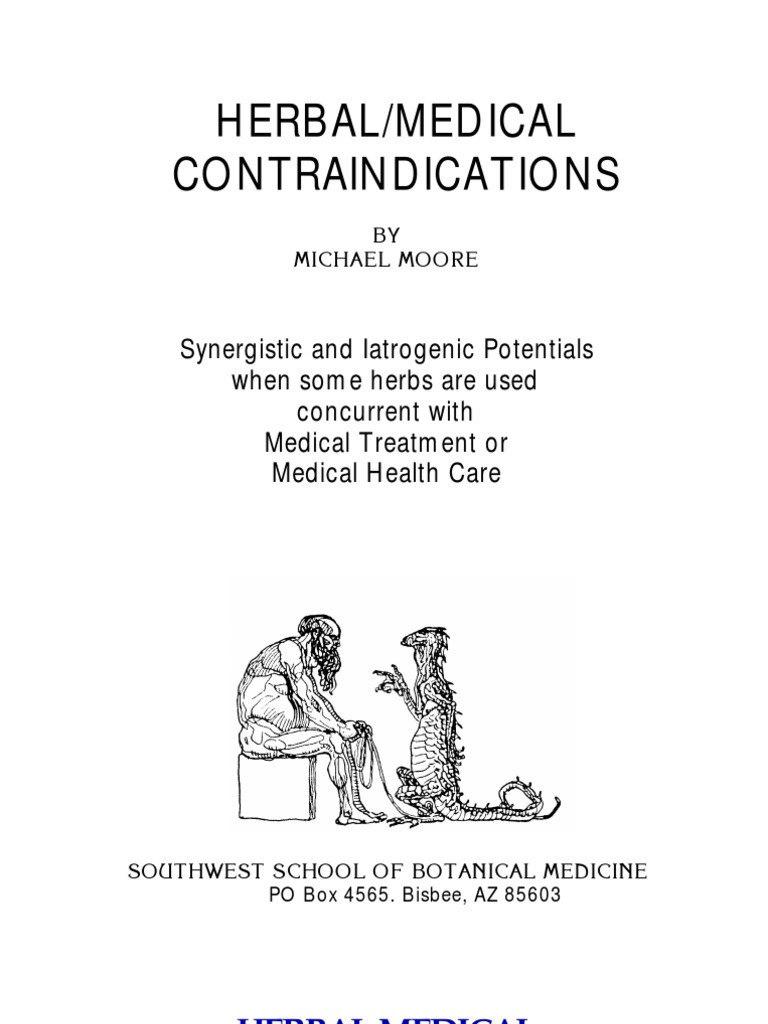 Herbal Medical Contraindications PDF Herbalism Adverse Effect