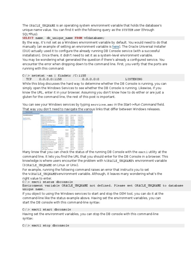 Resolving DB Console Issue | PDF | Command Line Interface | Oracle Database