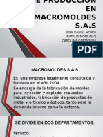 Plan Maestro de Produccion en Macromoldes S