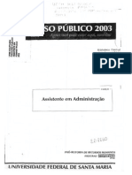 Assitente Em Administração UFSM - 2003
