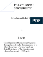 Corporate Social Responsibility: Dr. Mohammad Sohail Yunis