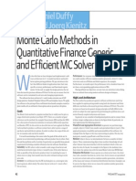 Monte Carlo Methods in Quantitative Finance Generic and Efficient MC Solver in C++