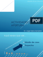 Actividades didácticas de APERTURA