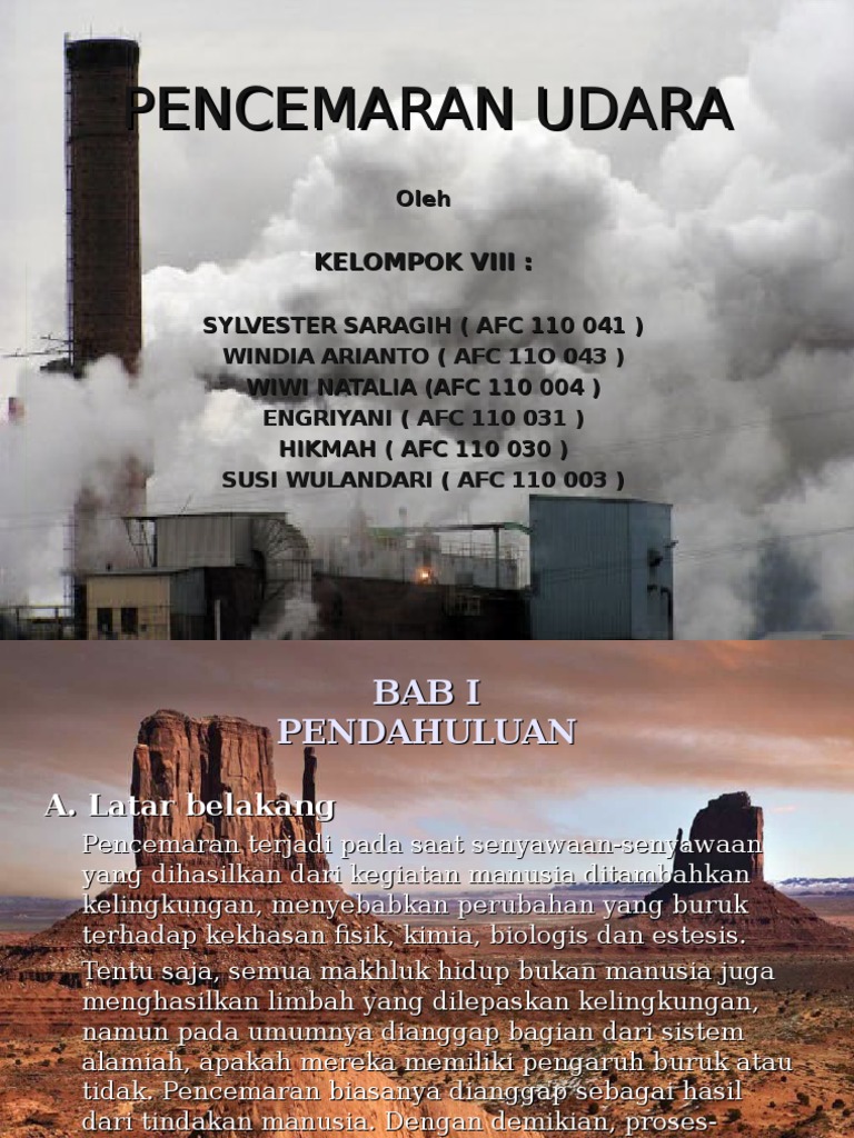 makalah powerpoint pencemaran udara