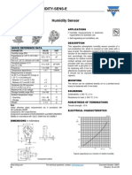 Humidity Sensor Technical Specifications
