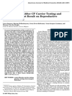 Risk Perception After CF Carrier Testing and Impact of The Test Result On Reproductive Decision Making