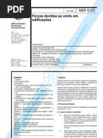 NBR 06123 - 1988 - Força Devido aos Ventos