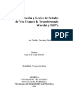 Segmentación y Realce en Señales de Voz Usando Transformada Wavelet y DSP PDF