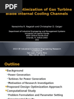 Design Optimization of Gas Turbine Blade Internal Cooling Channels