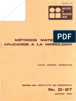 Métodos Matematicos Hidrologia