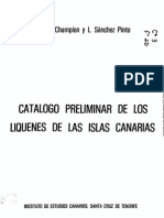 Catlogo Preliminar de Los Lquenes de Las Islas Canarias