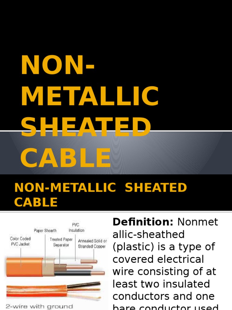 Nonmetallic Sheathed Cable Electrical Wiring Cable