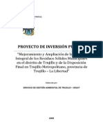 Proyecto de Inversión Pública Residuos Solidos