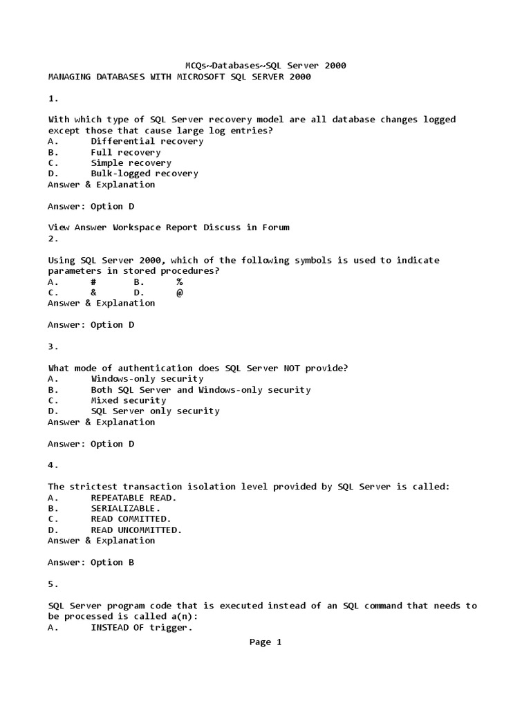 SQL Server Isolation Levels Explained | PDF | Microsoft Sql Server ...